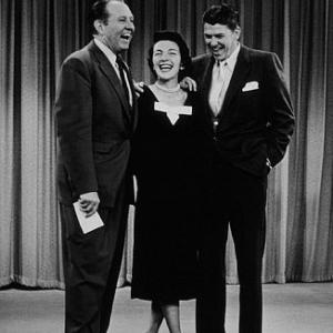 Ronald Reagan and wife Nancy on Art Linkletters House Party show C 1953