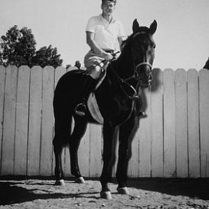 Ronald Reagan at his ranch in Northridge California