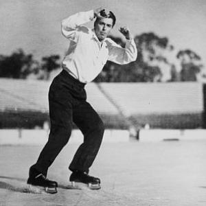 Ronald Reagan ice skating C 1942
