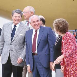 Ronald Reagan, Mikhail Gorbachev and Raisa Gorbachev