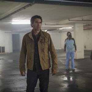 Still of Cliff Curtis Kim Dickens Elizabeth Rodriguez and Lorenzo James Henrie in Fear the Walking Dead 2015