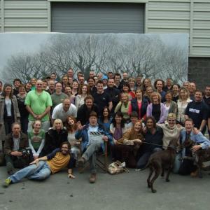 Cast and Crew of Nicolas Roegs PUFFBALL 2007 on final day of filming May 2006
