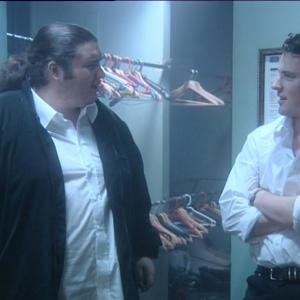 ANDY (Dominic Burns) and LEE (Declan Reynolds) in scene from independent feature film THE NIGHTCLUB DAYS.