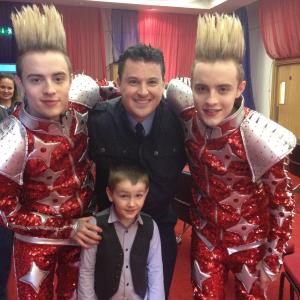 On set for filming JEDWARD'S DREAM FACTORY at RTE Studios. with Dylan Lavelle.