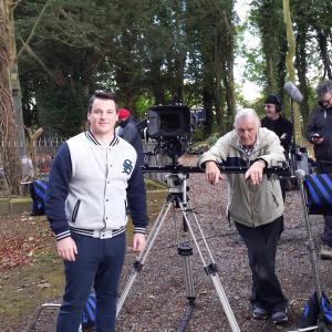Declan Reynolds and Jack Conroy Director  DOP on the set of THE GAELIC COURSE in Newbridge Co Kildare