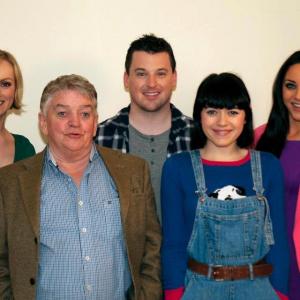 The cast of TROUBLE TIMES THREE Michelle Beamish Pat Deery Declan Reynolds GemmaLeah Devereux and Audrey Hamilton