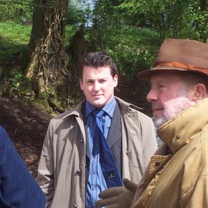 Declan Reynolds and director Nicolas Roeg on set of horror PUFFBALL May 2006