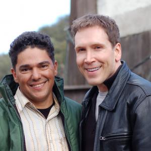 Nick Turturro and Dwight Turner on the set of The Deported (2009)