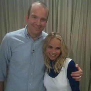 Fred Cross & Kristin Chenoweth shooting sketches for the 15th Annual Critics Choice Awards.