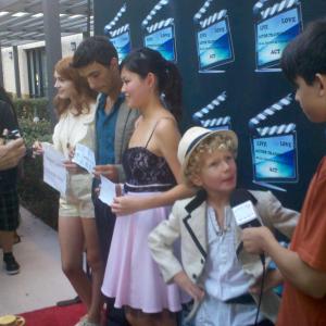 Marcus interviewing at Actor Training in LA Red Carpet Event