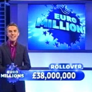 James hosting the Euromillions lottery draw (UKTV Gold) 2007.