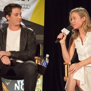 Miles Teller and Brie Larson at the Los Angeles Times Envelope Screening Series: Young Hollywood
