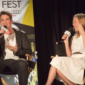 Miles Teller and Brie Larson at the Los Angeles Times Envelope Screening Series Young Hollywood