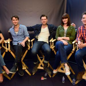 Christian Madsen, Miles Teller, Ben Lloyd-Hughes, Zoë Kravitz and Amy Newbold at event of Divergente (2014)