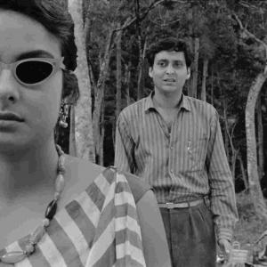 Soumitra Chatterjee and Madhabi Mukherjee in Kapurush 1965