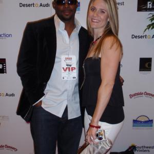 Las Vegas Film Festival.Producer Starla Christian with Director and Producing partner Maurice Moore.