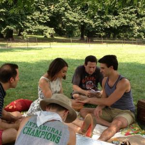 Filming a picnic scene for 