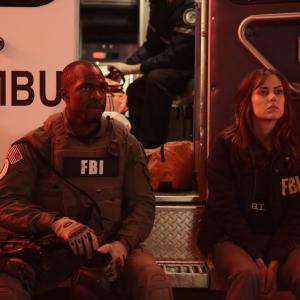 Still of Gbenga Akinnagbe and Jessica Stroup in The Following 2013