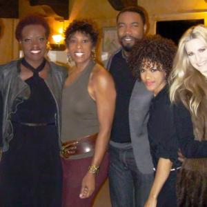 Viola Davis with the cast of 