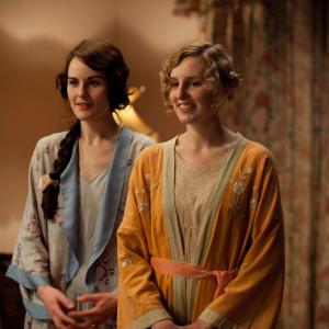 Still of Michelle Dockery and Laura Carmichael in Downton Abbey 2010