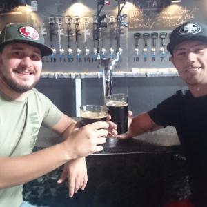 Javier Torres and Brad Monclova enjoying a little HONOR and PRIDE at Warfighter Brewing Company