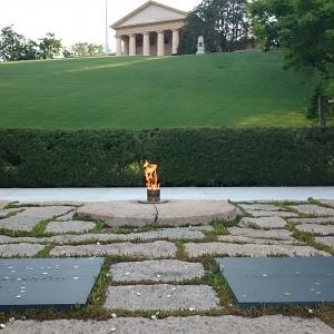 No better inspiration for veterans than the eternal flame at JFK's final resting place in Arlington, National Cemetery.