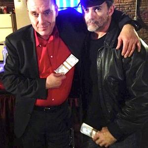 Matt Cinquanta and Tom Sizemore on the set of 24 Hours