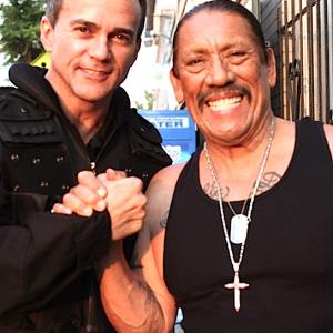 Matt Cinquanta and Danny Trejo on the set of Beyond Justice