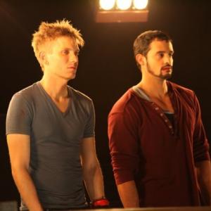 Hunter Lee Hughes as Brian with Adrian Quinonez as Ernesto in Winner Takes All.