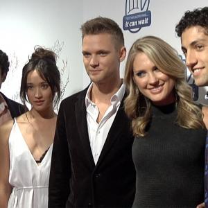 Christina Masterson, Ciara Hanna, Andrew M. Gray, Cameron Jebo. and Azim Rizk on carpet of 'From One Second to the Next' documentary screening