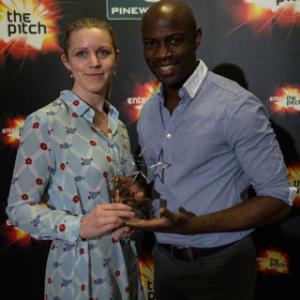 Aurora Fearnley with David Gyasi. Winner of The Pitch film competition this year with her space science fiction film idea Pulsar. http://www.enterthepitch.com/the-pitch/2013/the-finalists/#sthash.SH4sWKef.dpuf