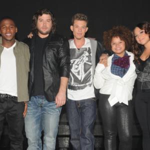 Still of Josh Krajcik, Rachel Crow, Marcus Canty, Chris Rene and Melanie Amaro in The X Factor (2011)