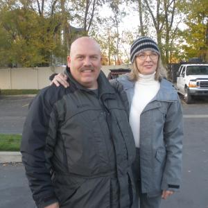 With Dianne Keaton on the set of Darling Companion