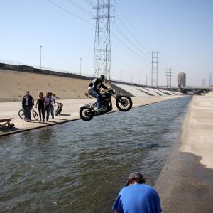 Harley jump over the LA River