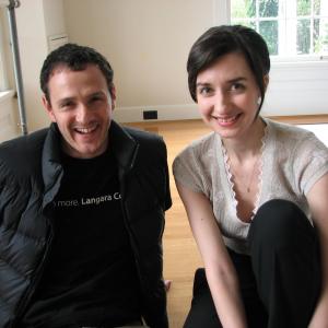 Director Byron Lamarque and Actress Olesia Shewchuk on set of Dancing with Shadows 2012