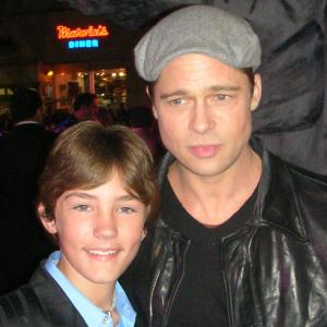 Beowulf Los Angeles Premiere  Randy Shelly and Brad Pitt