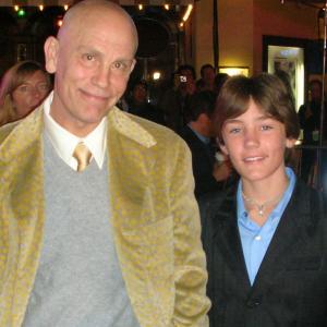 Beowulf Los Angeles Premiere  Randy Shelly and John Malkovich
