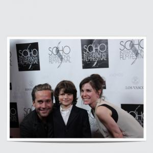 Megan Corry with cast of 95 Decibels at SOHO International Film Festival