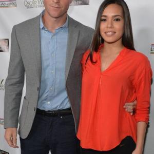 Jason Barry and Kristin Crizaldo attend the 9th annual Oscar Wilde Honoring The Irish In Film PreAcademy Awards event at Bad Robot on Feb 27 2014 in Santa Monica Calif