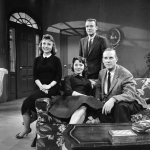 Still of Richard Holland, Don MacLaughlin, Rosemary Prinz and Helen Wagner in As the World Turns (1956)