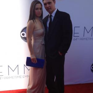 Timothy Woodward Jr on the red carpet at the 2012 Primetime Emmy Awards