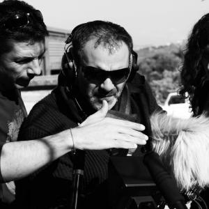 Still of Fotis Mitsis, Agapi Manoura and Manolis Damianakis in Kame Koummando (2012)