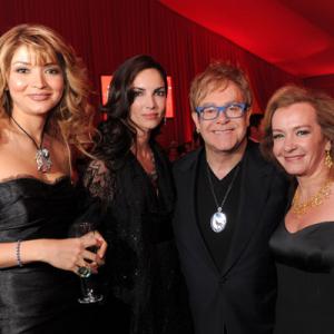 Elton John and Eugenia Silva at event of The 82nd Annual Academy Awards 2010
