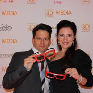 Tim Doiron and April Mullen attending the 3D Stereo Media Summit in Liege Belgium where Dead Before Dawn 3D won the Perron Crystal Award for Best Live Action 3D Feature Film 2012