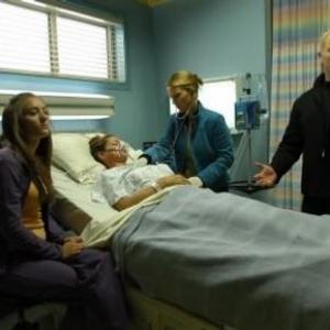 On the set of Medical Investigation with Kelli Williams & Neal McDonough