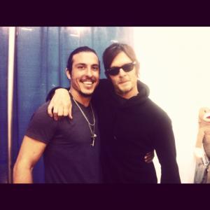 With fellow cast mate Norman Reedus