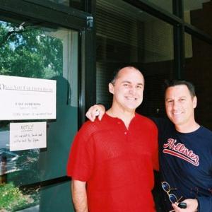 Claudemir Oliveira with director Ben Van Hook during auditions April 17 2004
