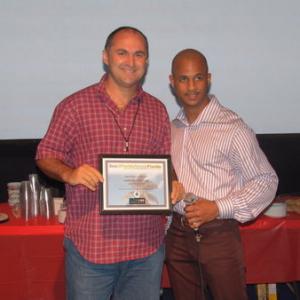 Claudemir receives first award (The Fort Lauderdale International Film Festival), at Cinema Paradiso. Jul 10, 2005.