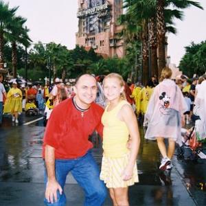 Claudemir Oliveira with Skye McCole Bartusiak having fun in the Tower of Terror. July 7, 2004.