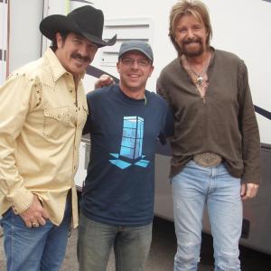 Gary Lorimer with Brooks  Dunn On set of One on One with Brooks and Dunn Toronto Canada Sept 2007